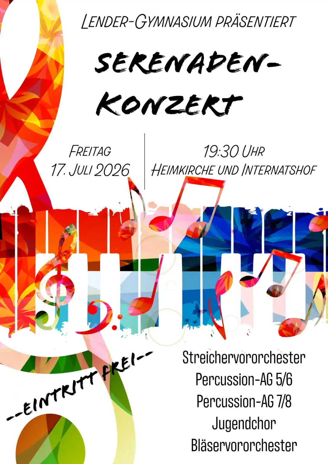 2026 07 Lender Gymnasium Mu Serenadenkonzert
