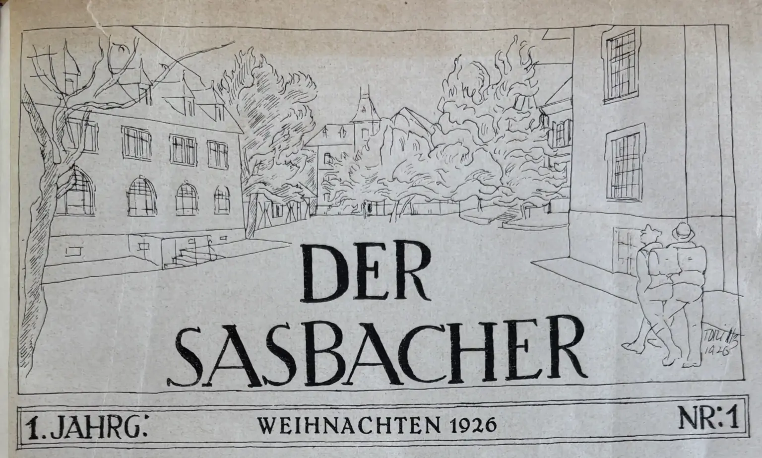 2026 10 Lender Gymnasium Der erste Sasbacher4 1926 Titelbild 1. Sasbacher